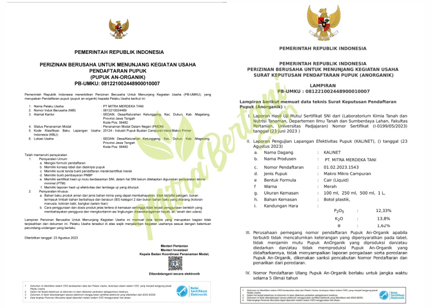 SK Kementan KALINET : 01.02.2023.1543