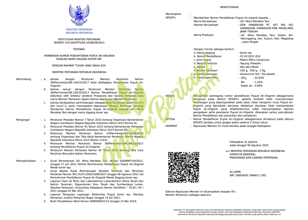 SK Kementan KOVER WP
01.03.2021.818